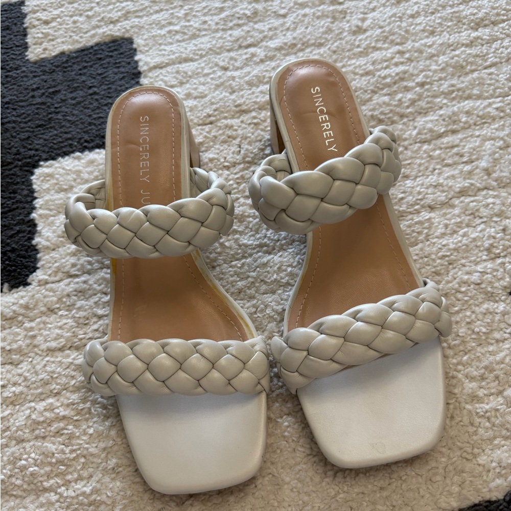 Sincerely Jules White Braided Sandals